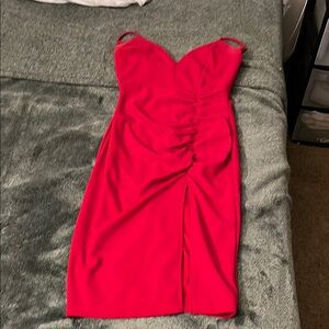 Elegant Red Sleeveless Dress